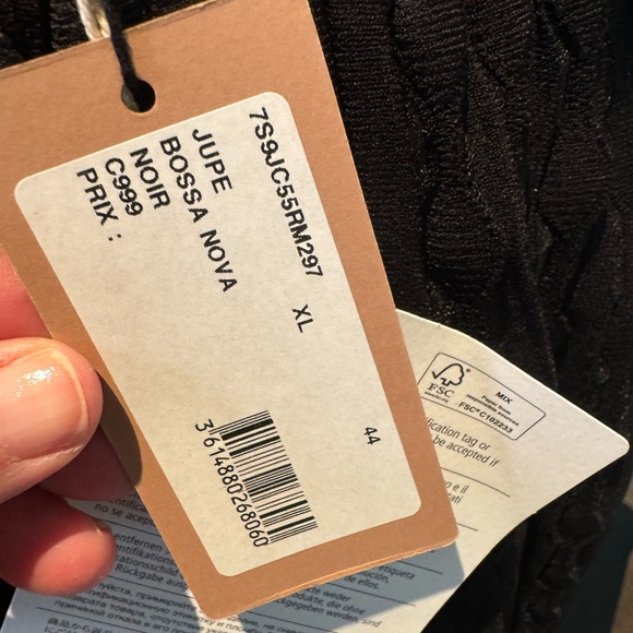 Alaia pleated stretch knit black skirt, size xxl, NWT - Picture 5 of 12